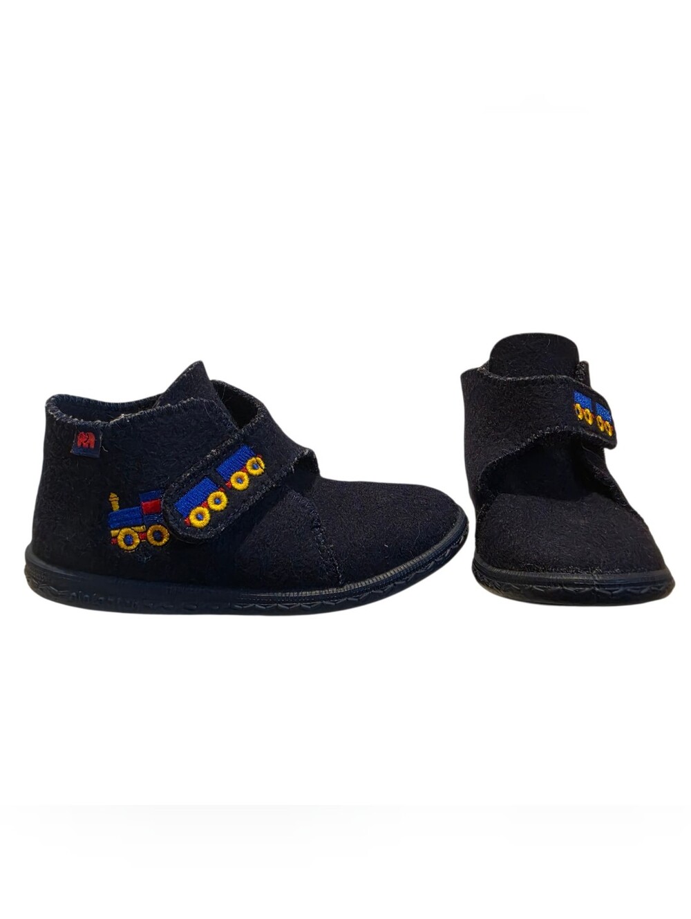 Elefanten Vintage Navy Blue Wool Boots Train Motif Toddler Size 11 Outdoor